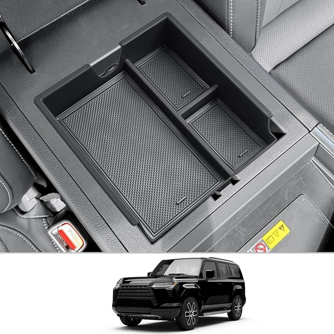 CDEFG for 2024 2025 2026 Lexus GX 550 Center Console Organizer 2024-2026 GX 550 Accessories Middle Console Organizer GX550 Armrest Storage Box(Not for Cool Box)