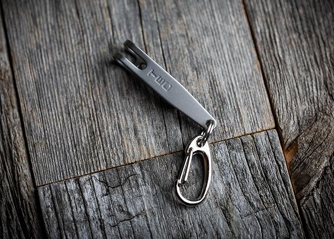 TEC Accessories - P-7 Suspension Clip - Stainless Spring Steel, Black Diamond Finish - Everyday Carry - Keychain Accessory