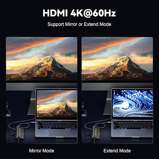 USB C Hub 10-in-1 Detachable Cable, USB 3.2 Gen2 10Gbps ??4K 60Hz HDMI, 100W PD, SD/Micro SD ??Docking Station for MacBook Pro/Air M1-M5, Windows Laptop, Mac mini, iPad Pro (Space Gray)
