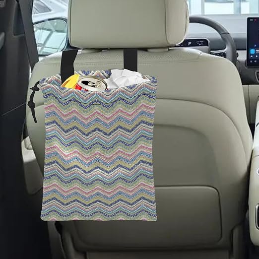 Car Garbage Bag Hanging Car Trash Can for Back Seat with Drawstring