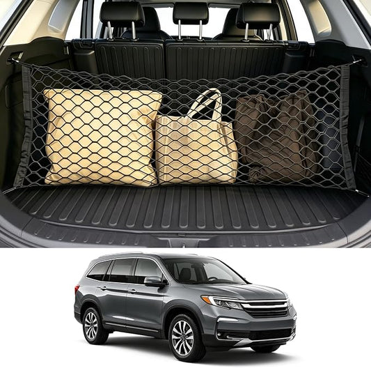 Tongama-Cargo Net for 2016-2025 Honda Pilot/2019-2026 Honda Passport, Heavy Duty Elastic Trunk Storage Net with Hooks for Honda Pilot/Passport Car Exterior Accessories