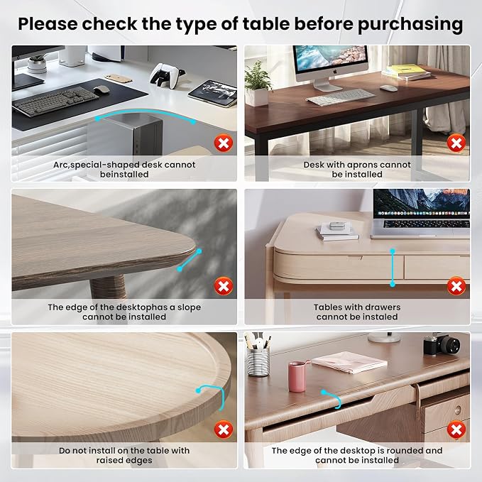 Keyboard Tray Under Desk, Pull Out Keyboard & Mouse Tray with Adjustable C-clamp, 25.6(31.5 Including Clamps) x 11.8 Inch Slide Out Computer Keyboard Drawer Mouse Tray for Typing, Black