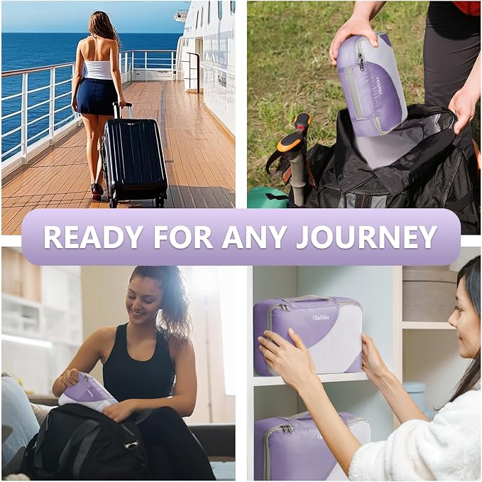 8 Set Packing Cubes for Travel, Gifts for Women Mom,Anti-Tearing Suitcase Organizer,OlarHike Vacation Essentials & Accessories for Cruise Ship