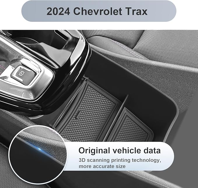 SKTU for 2024 2025 2026 Chevy Trax Center Console Organizer 2024 2025 2026 Chevy Trax Console Tray 2024 2025 2026 Trax Lower Console Tray 2024 2025 2026 Chevy Trax Accessories (Black)