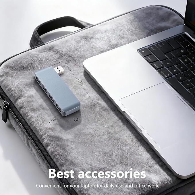 USB 3.0 Hub | Premium USB hub for Laptops Cable-Free Plug-and-Play Design, USB Splitter Seamlessly Integrated with Your Device Wide Compatibility with Laptops, Desktops and Most USB-Enabled Devices
