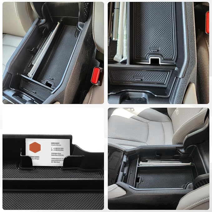 Muslogy for Accord 2026 2025-2023 Center Console Organizer Armrest Storage Box Divider Insert Tray Compatible with Honda Accord Accessories LX EX Sport Hybrid EX-L Sport-L Touring (V1 with Card Slot)