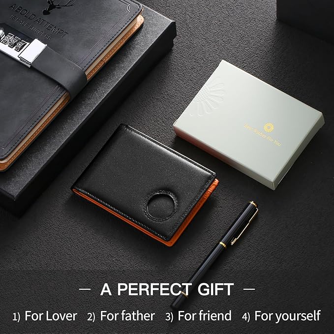 SENDEFN Genuine Leather Bifold Wallets for Men with RFID Blocking
