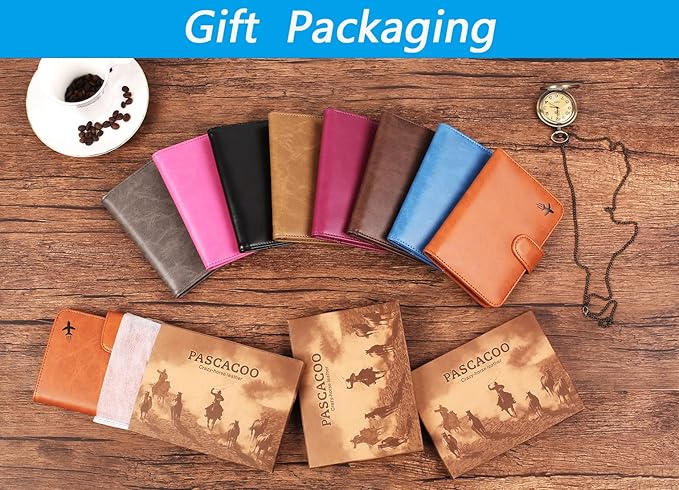 Passport Holder Cover Wallet RFID Blocking Leather Card Case Travel Accessories for Women Men (Z #Chocolate)