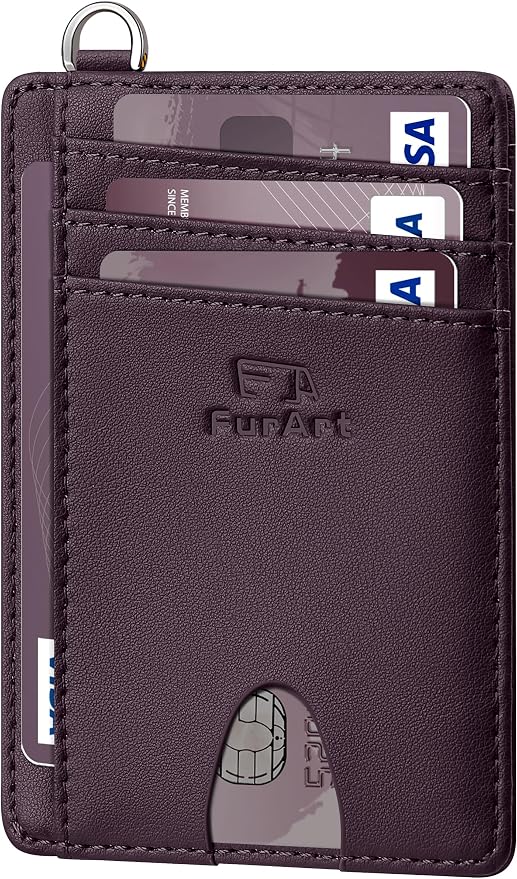 FurArt Slim Minimalist Wallet, Front Pocket Wallets, RFID Blocking, Credit Card Holder for Men