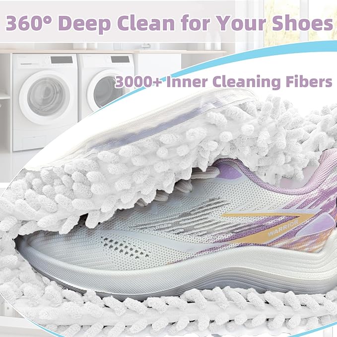 Shoe Washing Machine Bag Shoe Laundry Bags for Sneakers Reusable 2pc Shoes Cleaning Bags 360° Deep Clean for All Shoes Types With Invisible Zipper