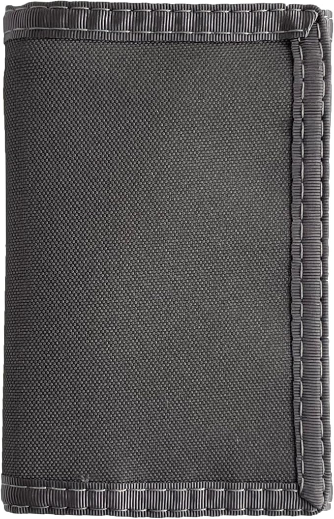 Sprocket Nylon Trifold Wallet with Zippered Coin Pocket & ID Window (Granite)