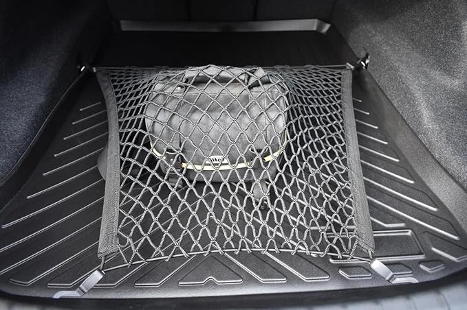Trunk Organizer Cargo Net for BMW 5-Series 1999-2023 – Floor Style Cargo Net for Sedan – Premium Mesh Car Trunk Organizer Vehicle Carrier Storage – Compatible with BMW 5-Series