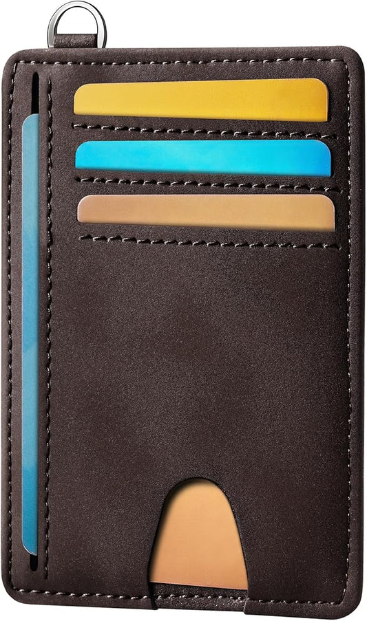 Mayski Slim Wallet, Credit Card Holder for Women, Minimalist Front Pocket RFID Blocking Card Cases, Small Wallet Women Men(CH Coffee)