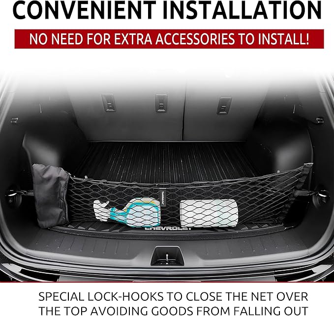 TN TrunkNets Inc Envelope Style Elastic Trunk Mesh Cargo Net Compatible with Chevrolet Blazer 2019-2026 - Premium Trunk Organizer and Storage - Luggage Net for Crossover