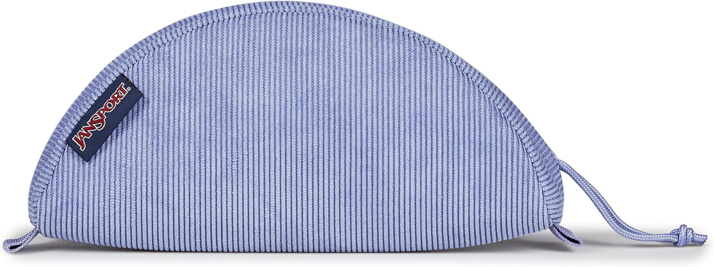 JanSport Luna Blue Compact Minimalist Semicircular Pouch