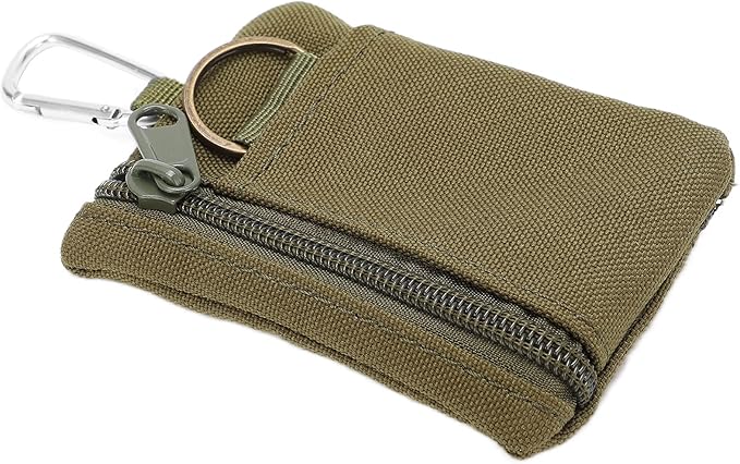 Mini Size EDC Utility Pouch Bags, Molle Pouch with Carabiner, EDC Pocket Organizer, Mini Molle Pouch Wallet for Biking Camping