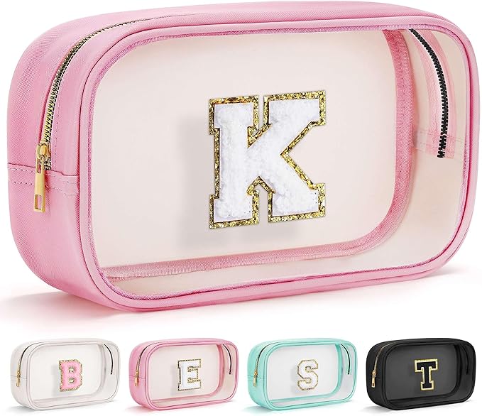 YOOLIFE Teacher Appreciation Gifts for Teacher Mothers Day Gifts for Mom Women Travel Makeup Bag for Teachers Clear Makeup Bags Cosmetic Bag Birthday Gift for 6 7 8 9 10 11 12 Year Old Girls Pink K