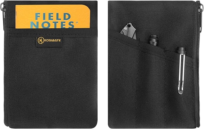 Kosibate EDC Pouch, EDC Organizer, Tool Pouch for Knife/Flashlight/Tactical Pen/Card-Men's Slim Pocket Organizer for Daily Carry