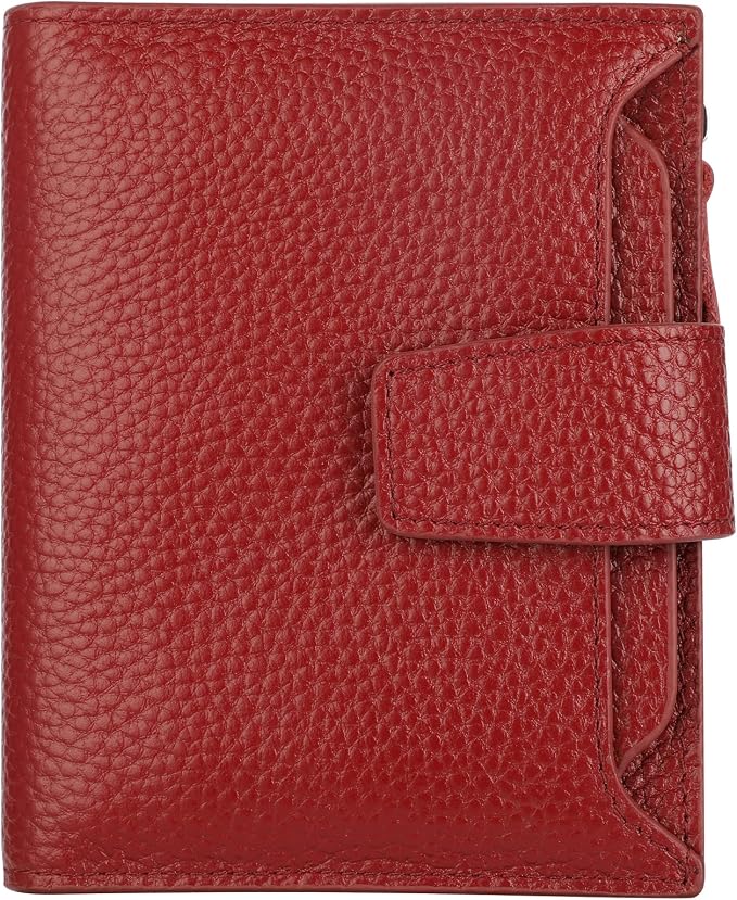 Lavemi Small Compact Women Wallet RFID Blocking Genuine Leather Bifold Purse with ID Windows