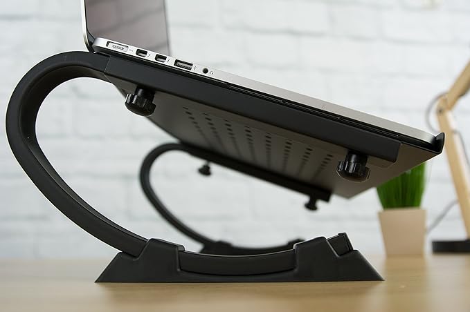 VIVO Black Fully Adjustable Curved Laptop, Notebook and Monitor Riser Stand STAND-V001N (Pack of 3)