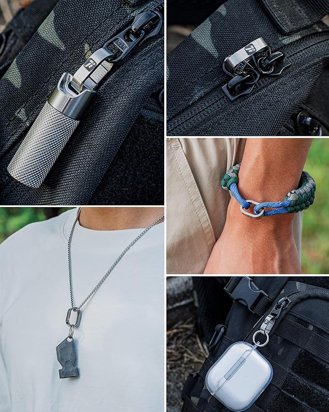 FEGVE Titanium Key Chain Rings for Home Keys, Bag Pendant