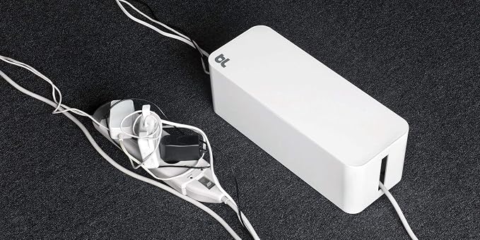 Bluelounge CableBox Cable and Cord Management System - (White) - Pack of 2