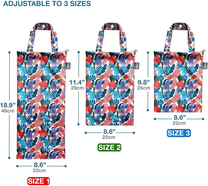 Waterproof Car Trash Bag Reusable Portable Garbage Can with Drawstring Top Adjustable Hanging Strap Leakproof & Washable for Cars SUVs & Trucks