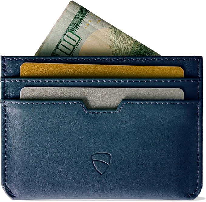 Vaultskin MOORGATE Slim Card Holder – Minimalist Leather Wallet with RFID Blocking, Front Pocket Credit Card Case for Men & Women