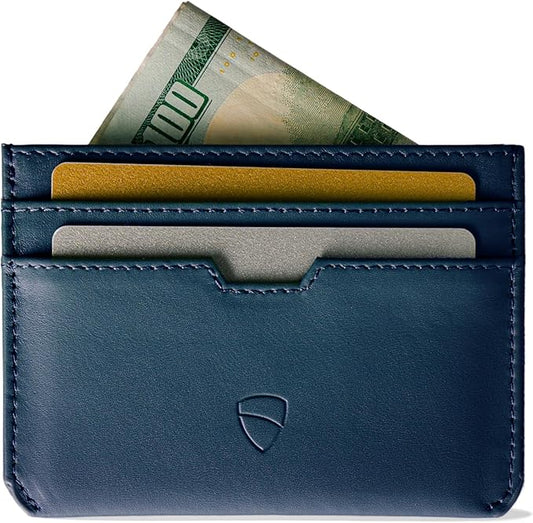 Vaultskin MOORGATE Slim Card Holder – Minimalist Leather Wallet with RFID Blocking, Front Pocket Credit Card Case for Men & Women