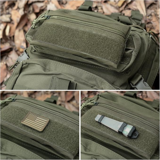 WYNEX Tactical Tool Zipper Pouch, Bag Insert EDC Organizer Utility Admin Storage Pocket Accessories Snack Pouch with Hook Backing for MK3 MK4 Chest Rig