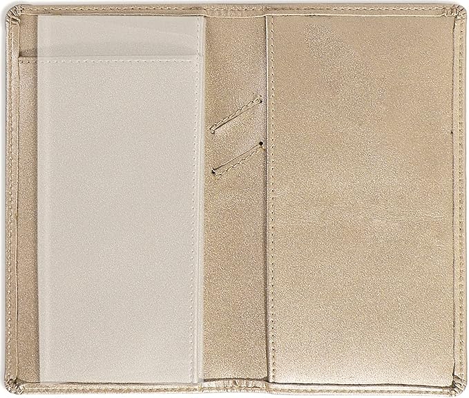 Sanlykate Leather Checkbook Cover for Men and Women, Check Book Case Card Holder with Free Divider, Standard Register Duplicate Checks with pen inserts