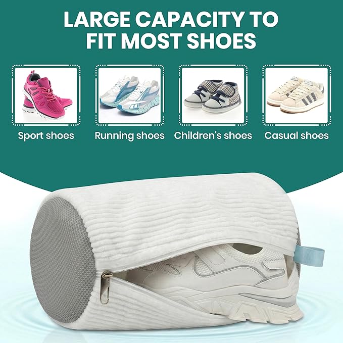 2 Pack Heavy Duty Shoe Wash Bags, 440g Reusable Sneaker Laundry Bags with Durable Zipper for Sneakers, Slippers & Boots – New2026