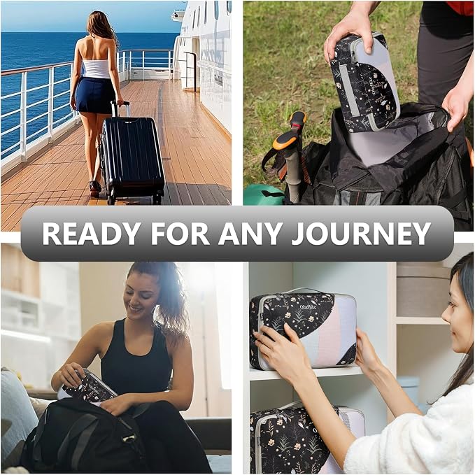 8 Set Packing Cubes for Travel, Gifts for Women Mom,Anti-Tearing Suitcase Organizer,OlarHike Vacation Essentials & Accessories for Cruise Ship