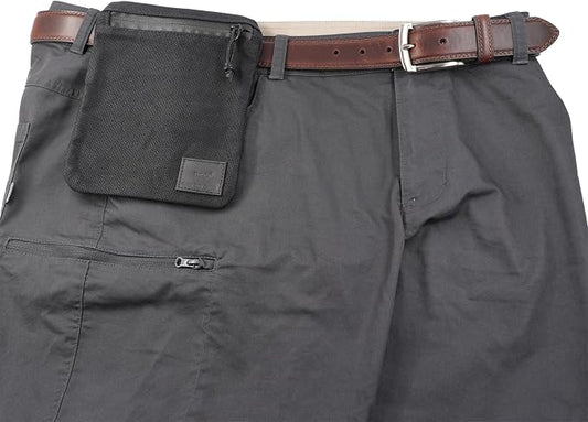 Tintris Belt Pouch for Men Women YKK Zippers, EDC Belt Pouch Bag Waist Pack for Hiking, Traveling, Outdoors, Water Resistant, Tough Waxed Canvas, Black