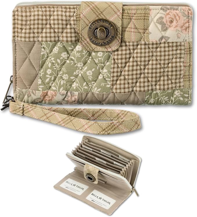 Bella Taylor Cash System Wallet for Envelope Budgeting - RFID Protected - Cash Stuffing Wallet with Detachable Wristlet