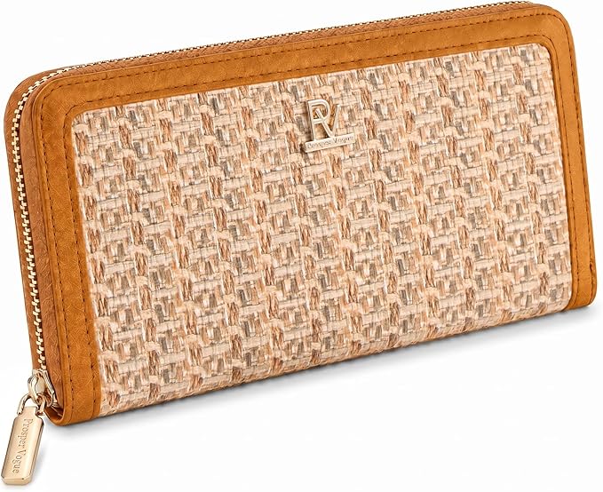Clutch Wallet For Women, Leather RFID Blocking Wallet Women Large Capacity Credit Card Holder, Womens Billfolds and Wallets Gifts for Women Birthday, Ladies Wallet with Phone Holder, Zip Around