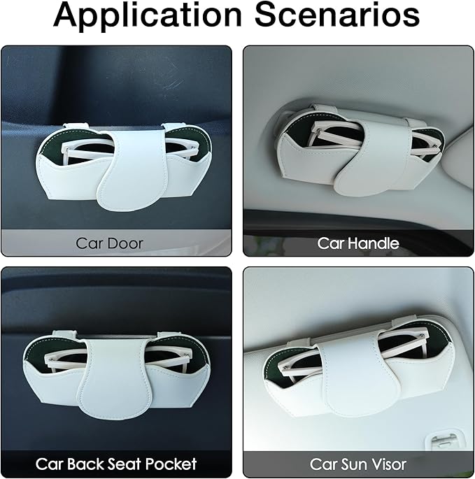 KINIVA Sunglass Clip & Holder, Magnetic Glasses Case for Car Organizer