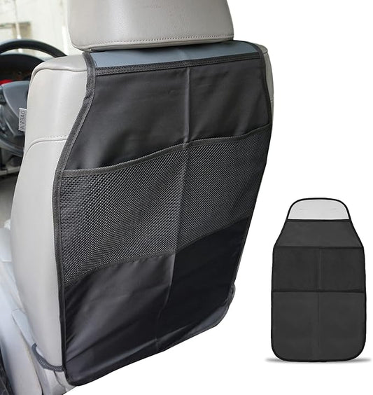 deemars Car Back Seat Protector for Kids, Car Backseat Organizer, Waterproof Seat Back Protector with Storage Pockets, Premium Oxford Fabric Kick Mats Protect from Dirt, Mud Universal for Most Cars