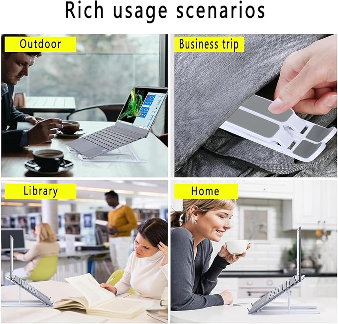 T Legend Laptop Stand for Desk,Very Portable and use Anywhere,Compatible with 9-15 inch Laptops(Plastic Pink)