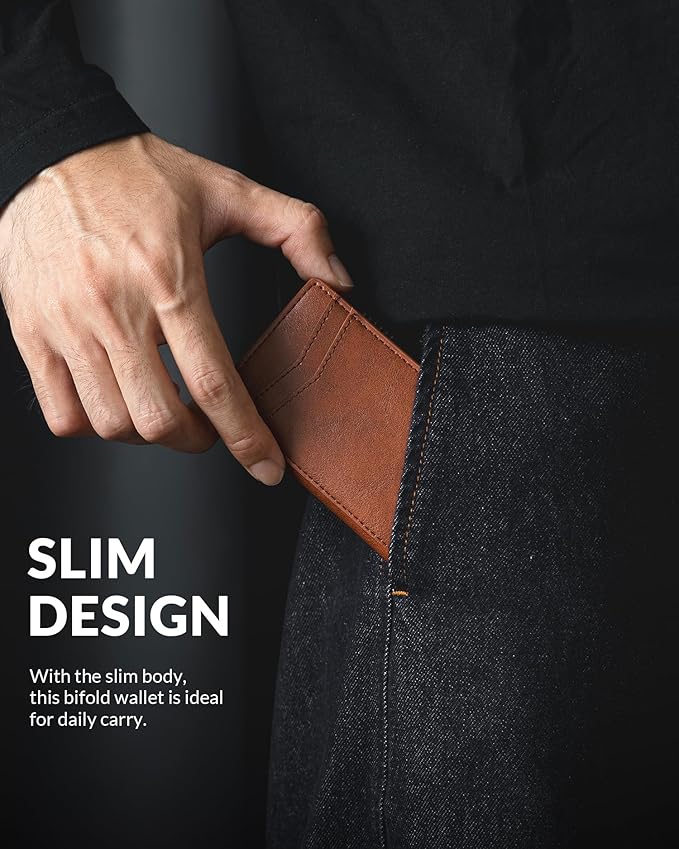 VULKIT Men's Slim Wallets Pop Up Card Holder RFID Blocking Metal Wallet Minimalist Design Holds Up to 11 Cards