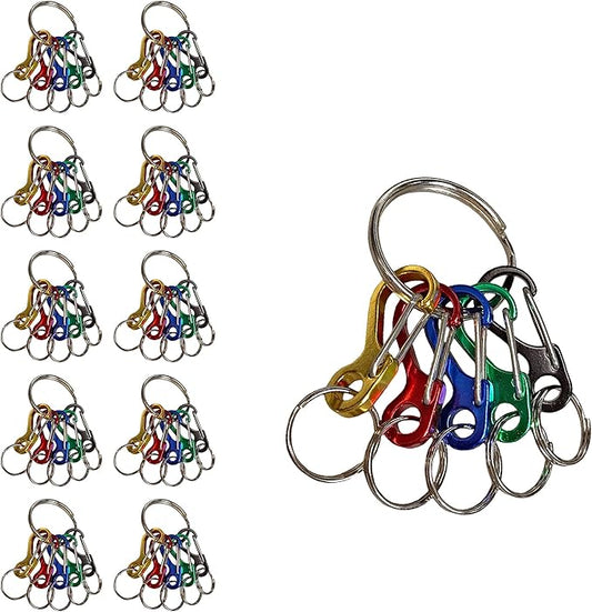Lucky Line Mini ID Clip Key Carrier Identify Keys by Color Key Chain, 10 Pack (45910)