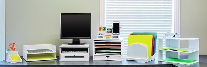 Victor Wood Monitor Riser, W1175 (Pure White)