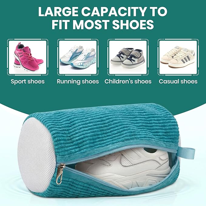 2 Pack Heavy Duty Shoe Wash Bags, 440g Reusable Sneaker Laundry Bags with Durable Zipper for Sneakers, Slippers & Boots – New2026