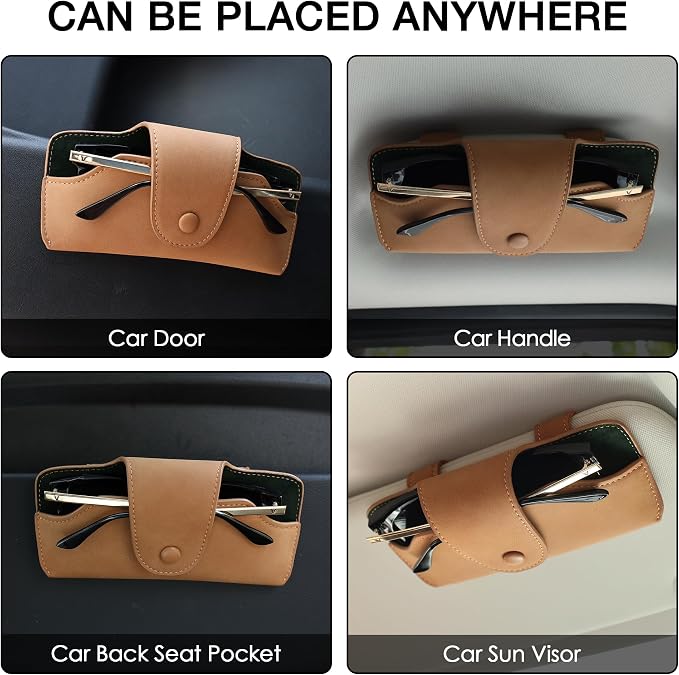 Sunglass Holder for Car Visor Glasses Case Non-Slip Clip Universal for Sunglasses Eyeglasses Car Interior Accessory