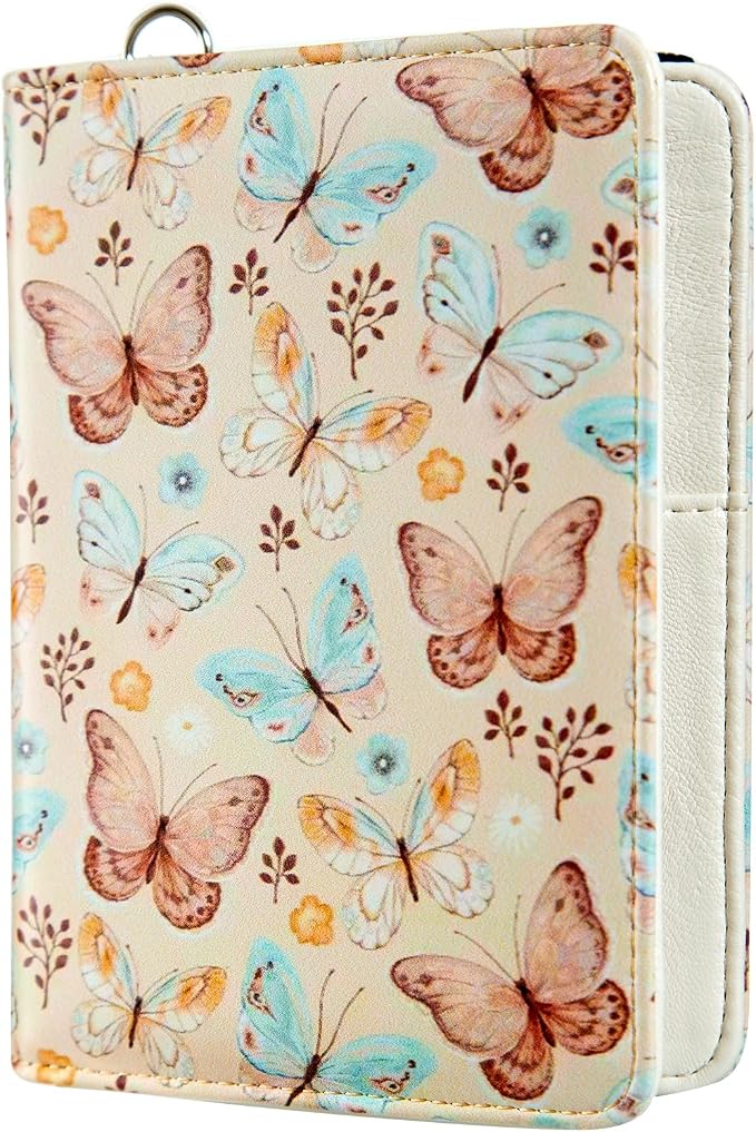 AIRMORS AirTag Passport Holder,Cute Travel Wallet RFID Blocking Family Passport Protector Case Credit Card Slots for Women