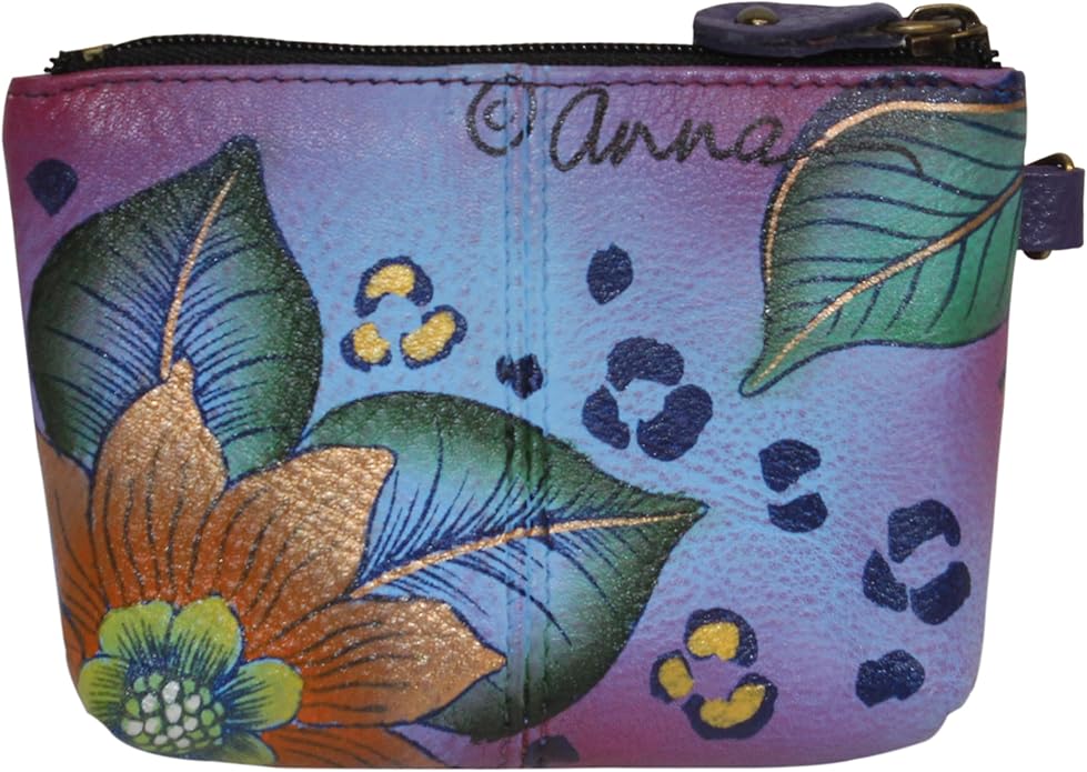 Anna by Anuschka Women's Hand Painted Leather Coin Pouch Purse