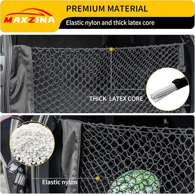 Cargo Net Compatible with 2014-2025 Kia Sorento Truck Bed Cargo Net 3.18'×1.15' Double Layer Envelope Style Dense Mesh Trunk Organizer for 2024 Sorento Exterior Accessories