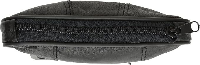 Leather Change Purse Black Y062