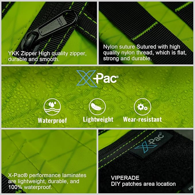 VIPERADE VE18 EDC Pouch, Pocket Organizer for Men, EDC Pocket Organizer, 3 Slots with 2 Zipper Pockets, Multitool Pouch