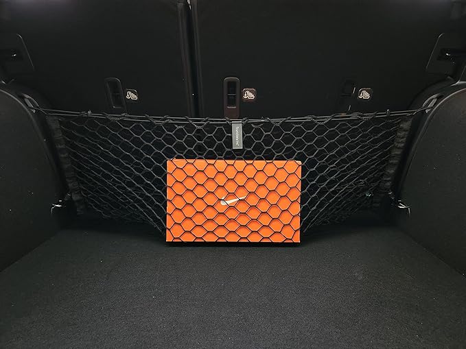 Envelope Style Automotive Elastic Trunk Mesh Cargo Net for Nissan Kicks 2022-2024 - Premium Trunk Organizer and Storage - Luggage Net for Crossover - Best Car Organizer for Nissan Kicks